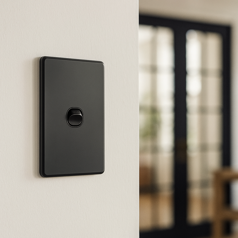 DETA X6 Matte Black Single Vertical Switch