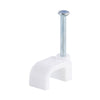 DETA 10mm White Flat Cable Clips - 100 Pack