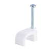 DETA 10mm White Flat Cable Clips - 20 Pack