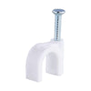 DETA 10mm White Round Cable Clips - 100 Pack