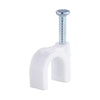 DETA 10mm White Round Cable Clips - 20 Pack