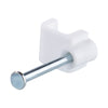 DETA 13mm White Flat Cable Clips - 20 Pack