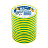 DETA 20m x 18mm Yellow / Green Insulation PVC Tape - 5 Pack