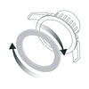 DETA 90mm Brushed Nickel Finish Twist On Frames - 2 Pack