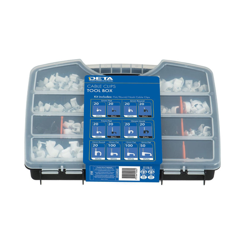 DETA Cable Clip Tool Box - 430 Pack