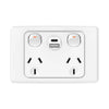 DETA Double Pole Double PowerPoint  with USB A+C