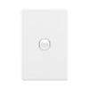 DETA Gloss White S-Line Single Vertical Wall Switch