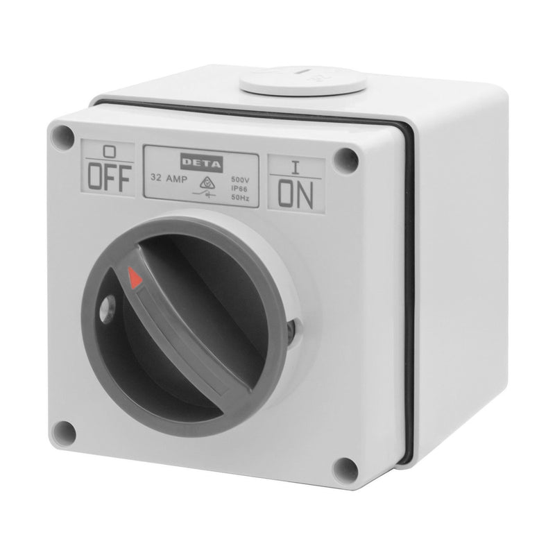 DETA IP66-Weatherproof 3 Pole 32A Isolator