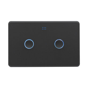 DETA Matte Black Grid Connect Smart Double Gang Touch Light Switch