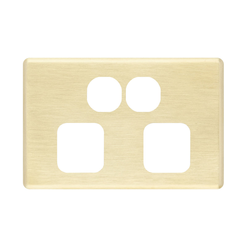 DETA S-Line Double Brushed Gold Finish PowerPoint Cover Plate