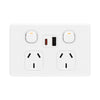 DETA S-line Double PowerPoint  with USB A+C PD 20W Fast Charging