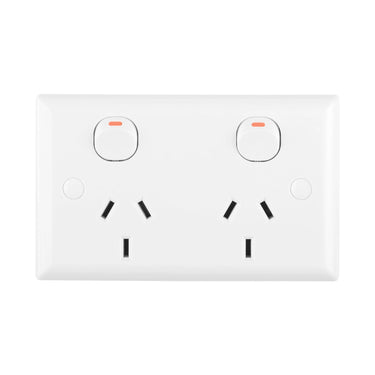 DETA Solid Plate Double Powerpoint  - 10 Pack