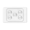 DETA White Five Gang Switch