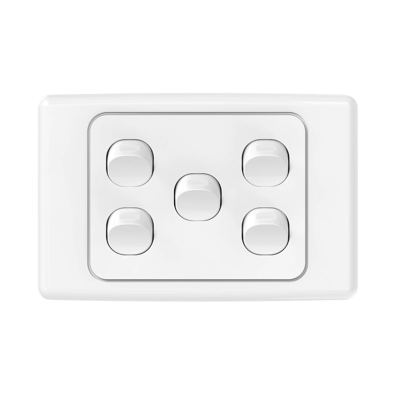 DETA White Five Gang Switch