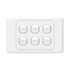 DETA White Six Gang Switch