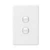 DETA X6 Gloss White Double Vertical Switch