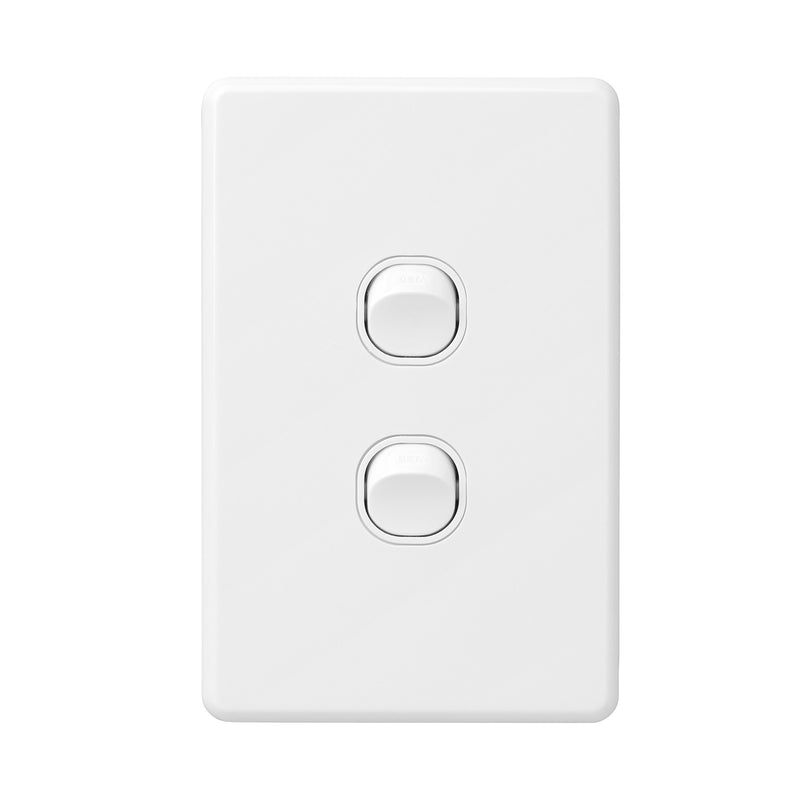 DETA X6 Gloss White Double Vertical Switch