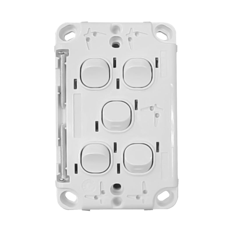DETA X6 Gloss White Five Vertical Switch