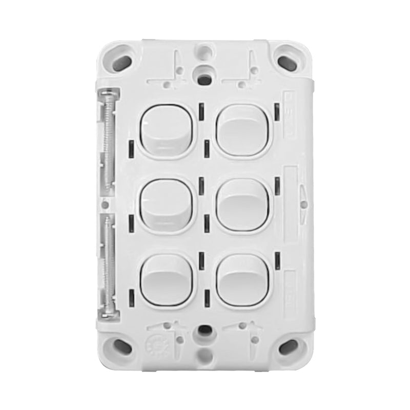 DETA X6 Gloss White Six Vertical Switch