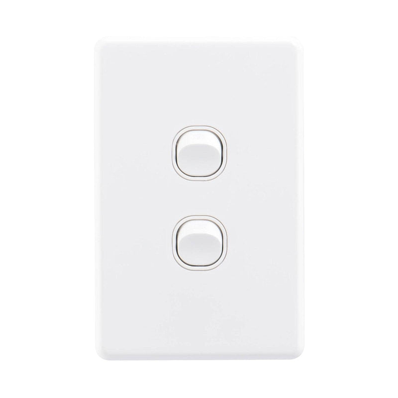 DETA X6 Matte White Double Vertical Switch