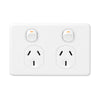 DETA X6 Series White Double Powerpoint - 10 Pack