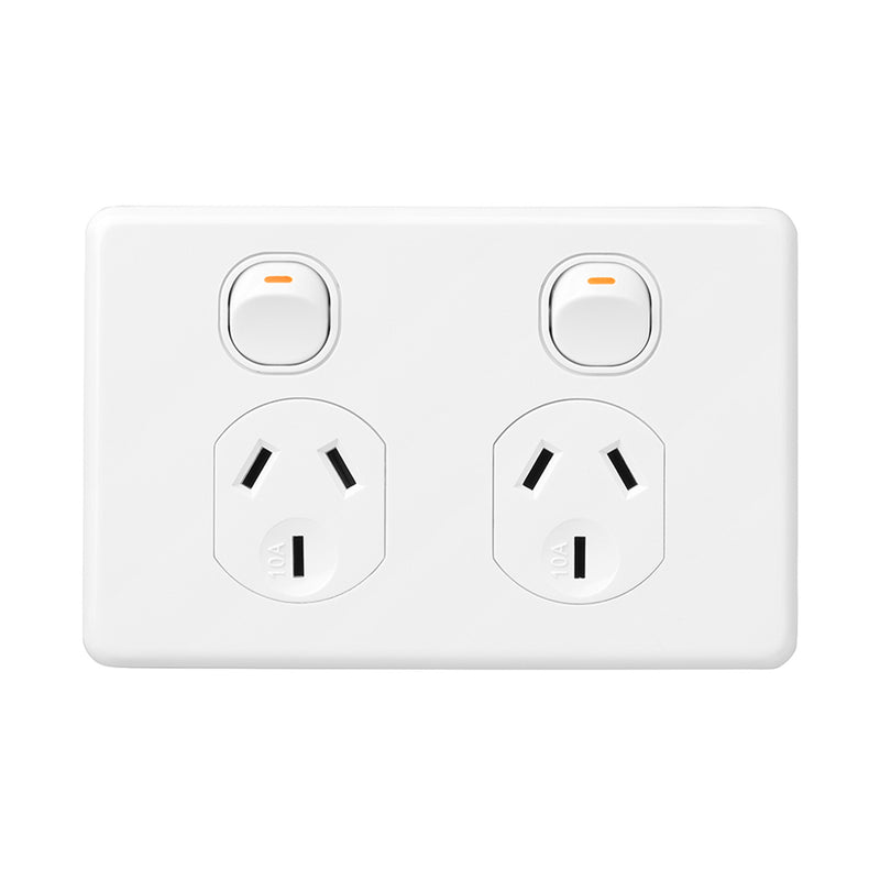DETA X6 Series White Double Powerpoint - Pack of 5