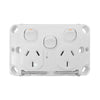 DETA X6 Series White Double PowerPoint  with Extra Switch