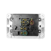 DETA X6 Series White Double PowerPoint  with Extra Switch