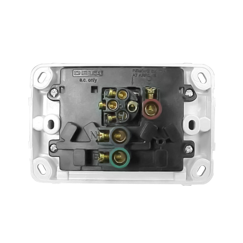 DETA X6 Series White Double PowerPoint  with Extra Switch