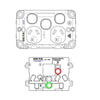 DETA X6 Series White Double PowerPoint  with Extra Switch