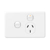 DETA X6 Series White Single PowerPoint  with Extra Switch