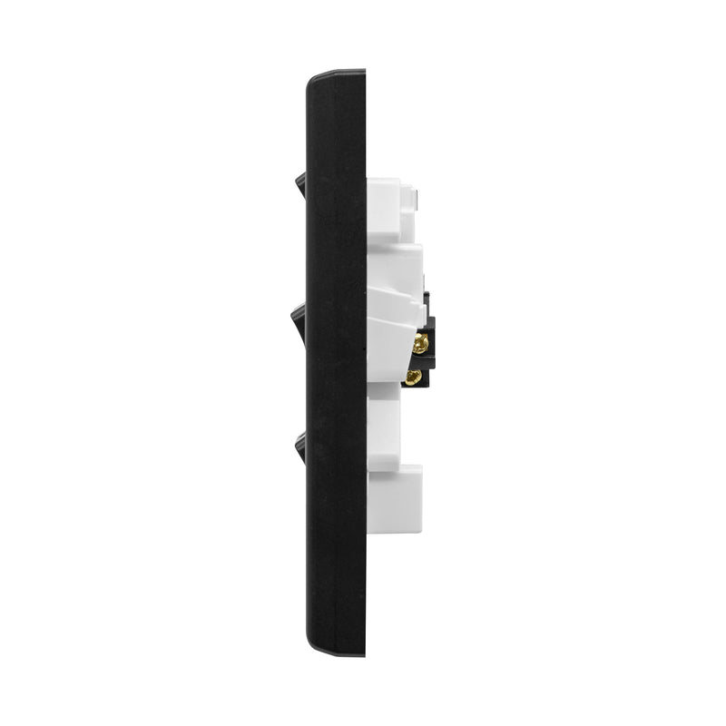 DETA X7 Matte Black Vertical Double PowerPoint  with extra switch