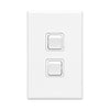 DETA X7 Matte White Vertical Double Gang Switch