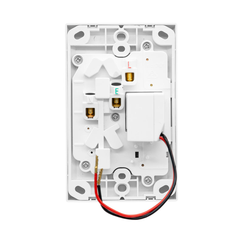 DETA X7 Matte White Vertical Double PowerPoint  with USB Charger
