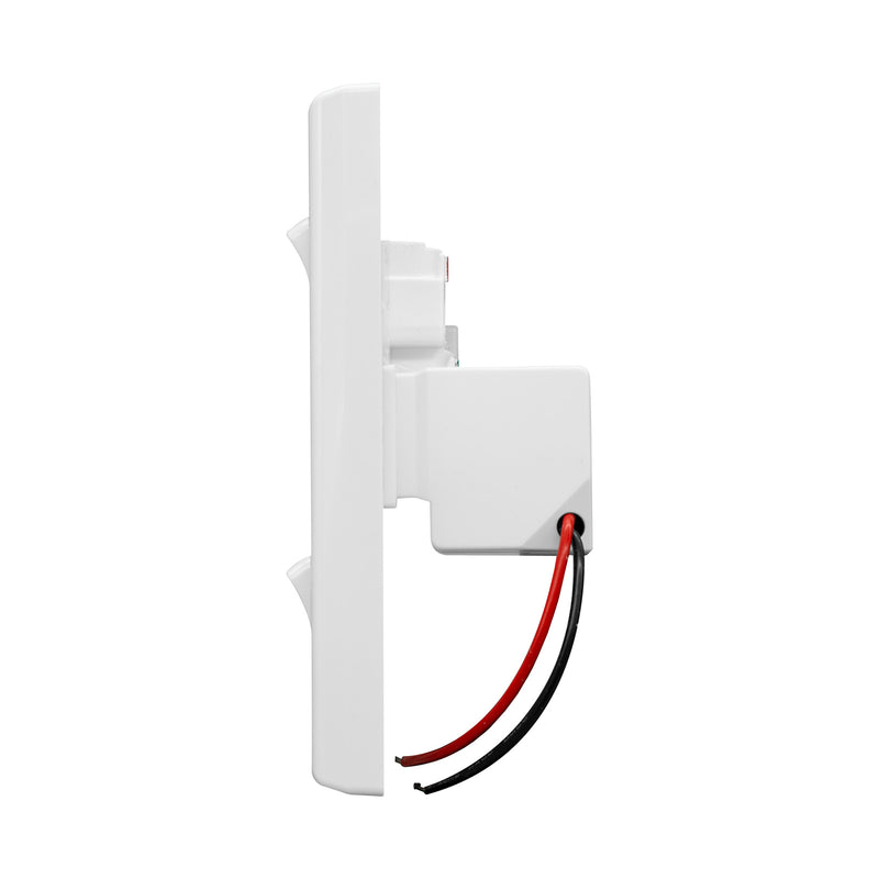 DETA X7 Matte White Vertical Double PowerPoint  with USB Charger