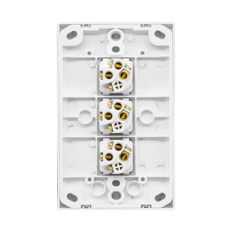 DETA X7 White Vertical Triple Gang Switch
