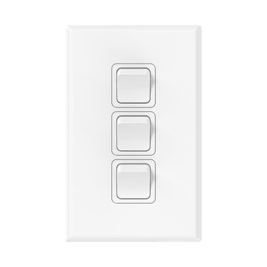 DETA X7 White Vertical Triple Gang Switch