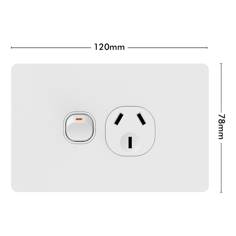 DETA White 1000 Series Single Power Point