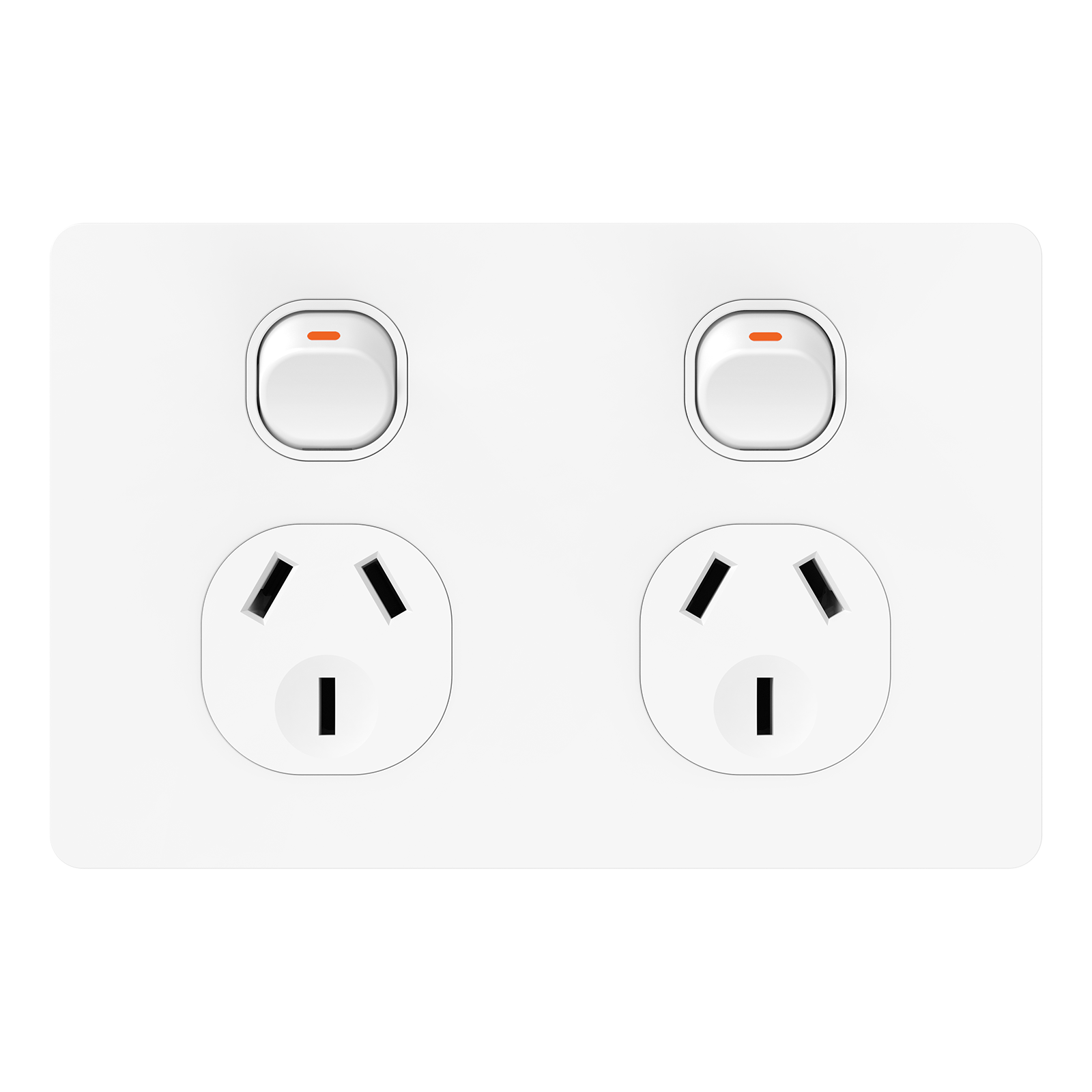 DETA White 1000 Series Double Power Point - Pack of 5