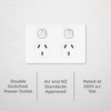 DETA White 1000 Series Double Power Point - Pack of 5