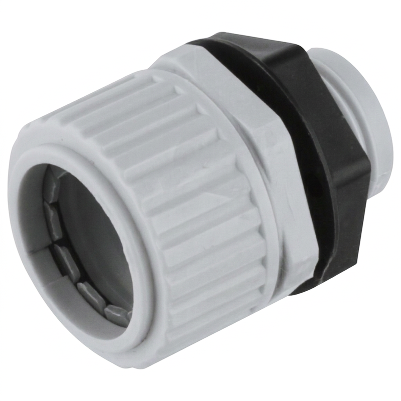 DETA 25mm PVC Conduit Corrugated Gland Grey - Single Pack