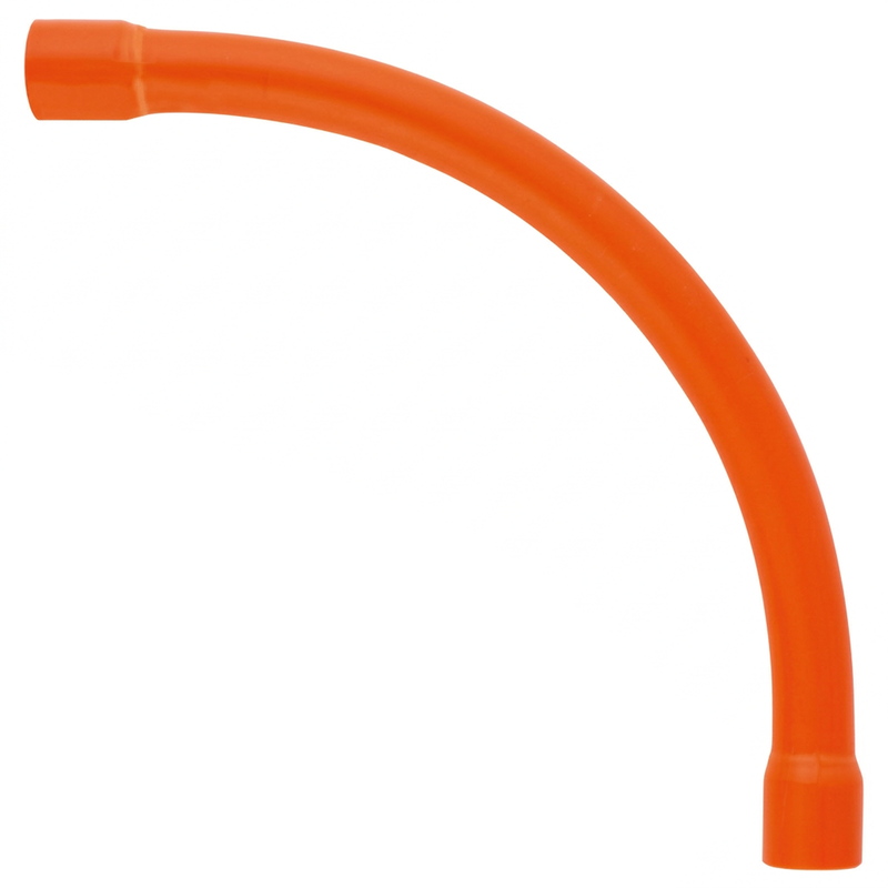 DETA 20mm PVC Conduit 90° Sweep Bend Orange - Single Pack