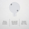 DETA 20mm 1-Way Conduit Left Hand Junction Box - Single Pack