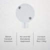 DETA 25mm 1-Way Conduit Left Hand Junction Box - Single Pack