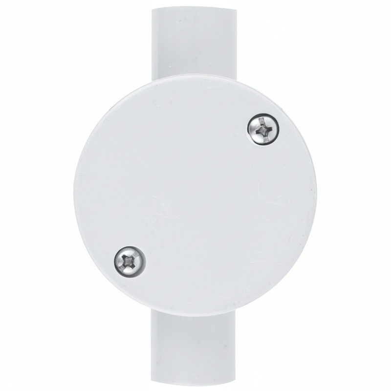 DETA 20mm 2-Way Conduit Left Hand Junction Box - Single Pack