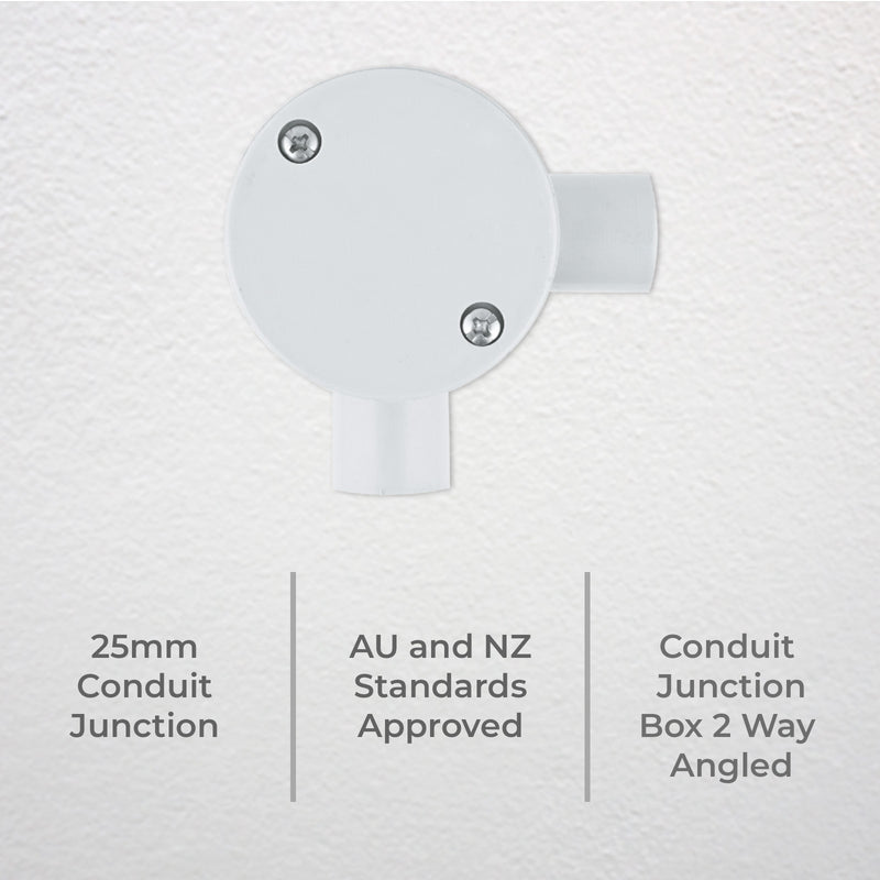 DETA 25mm 2-Way Right Hand Conduit Junction Box