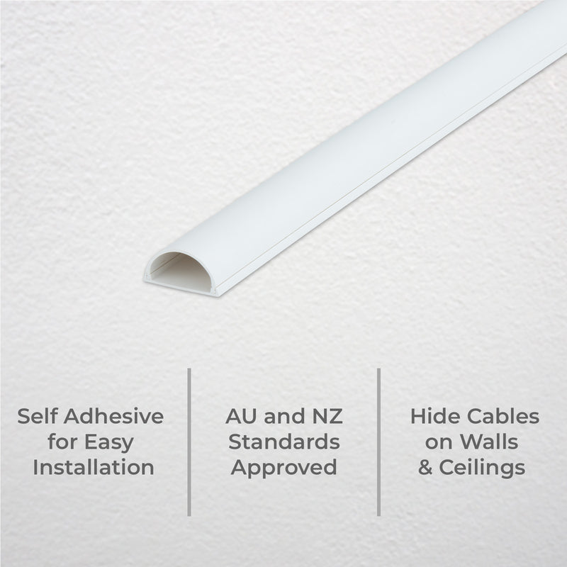 DETA White Adhesive Cable Management Cover