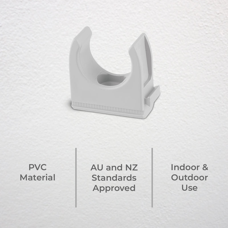 DETA 20mm Conduit Mounting Clip - 2 Pack