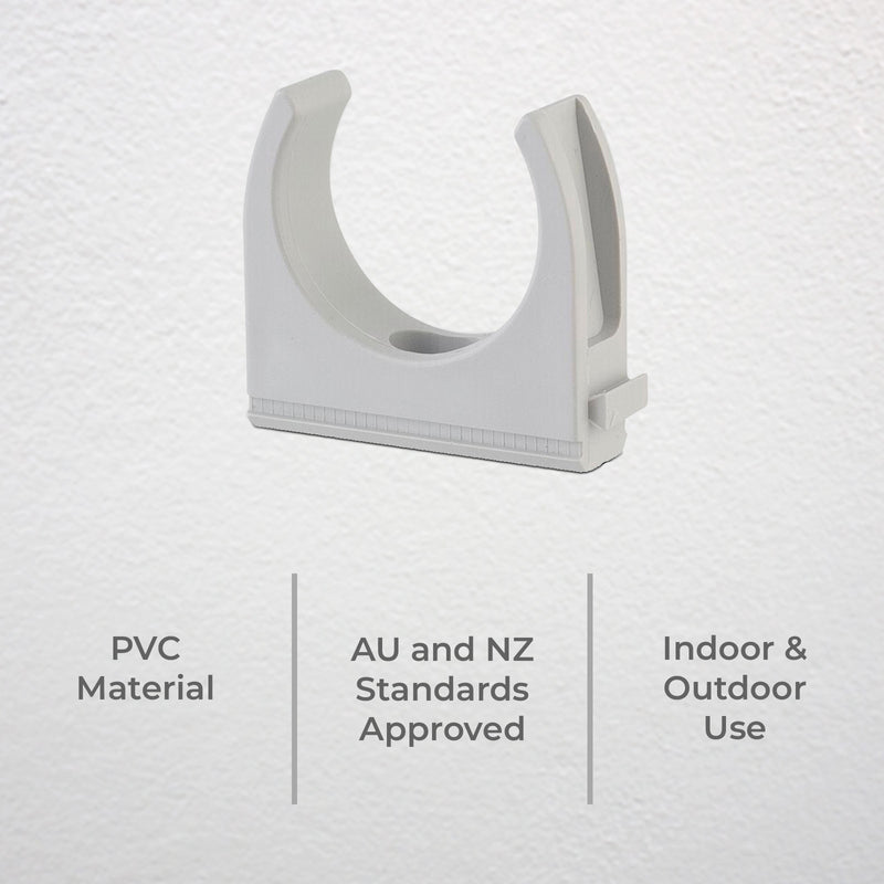 DETA 32mm Conduit Mounting Clip - 2 Pack