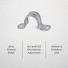 DETA 25mm Metal Conduit Saddle - 50 Pack